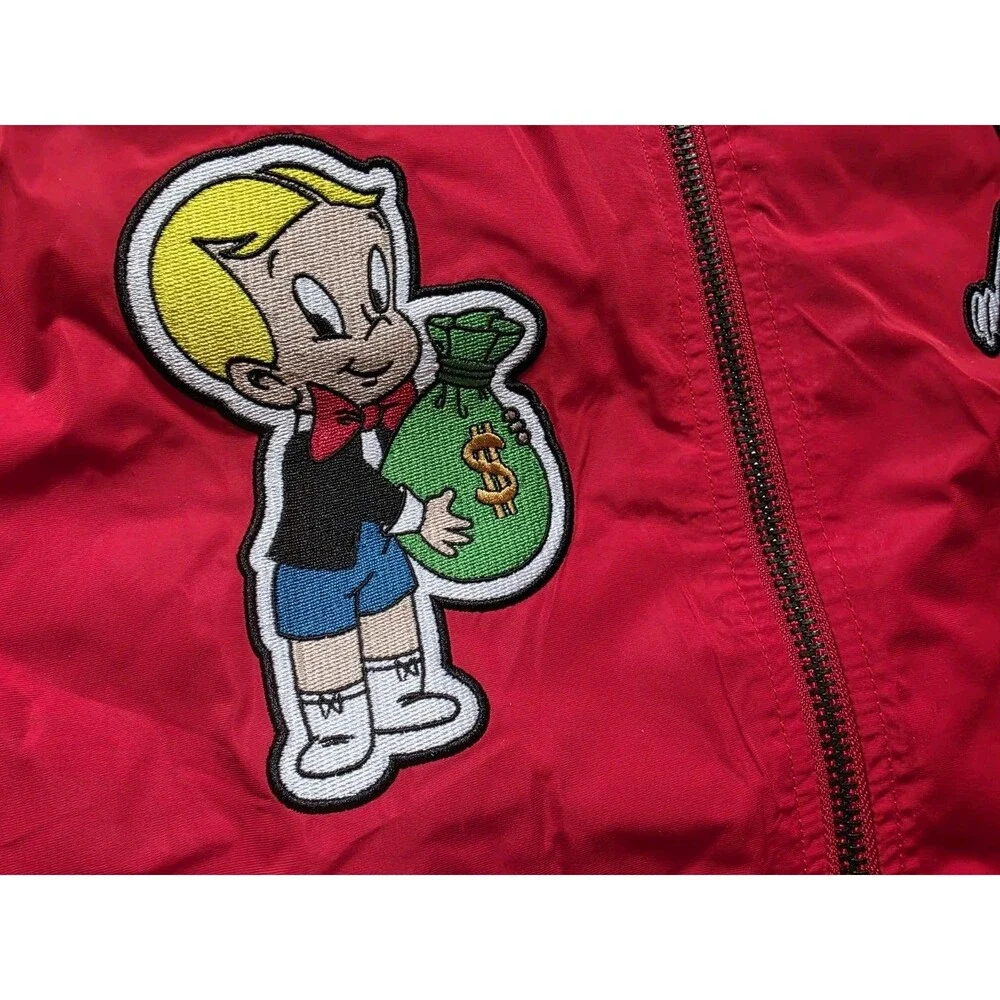 Richie Rich Bomber Jacket Men’s Size Medium Cartoon Graphic Streetwear Y2K Bling